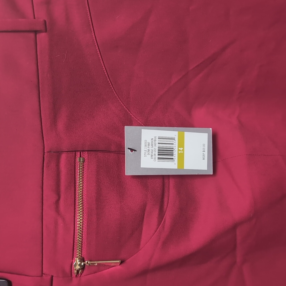 Chaus New York Pants Trousers Womens Size 14 Red